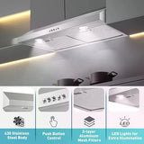 30 Inch Under Cabinet Range Hood 500 CFM