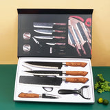 6 PCS Kitchen Knife Set with Case