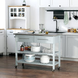 Kitchen Island with Stainless Steel Top