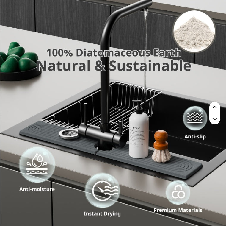 Diatomaceous Earth Sink Tray Organizer